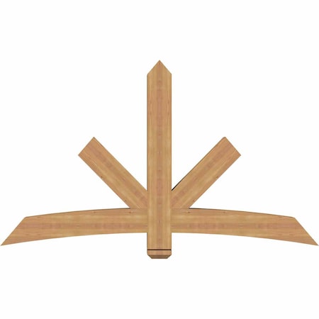 Ekena Millwork Alberta Smooth Timber Gable Bracket, Western Red Cedar, 60"W x 35"H x 5 1/2"D x 5 1/2"F, 14/12 Pitch GBW060X35X0606ALB00SWR